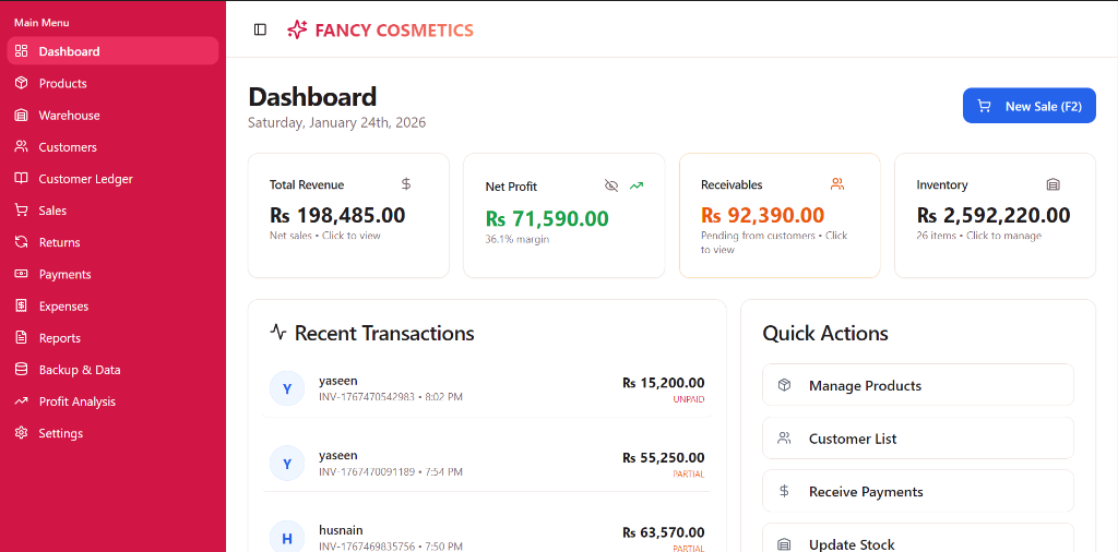 Logic Nest ERP Dashboard